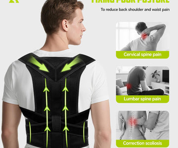 Back Brace Posture Corrector for Women and Men, Full Back Support Straps Straightener, Hunchback Improve Posture-Shoulde
