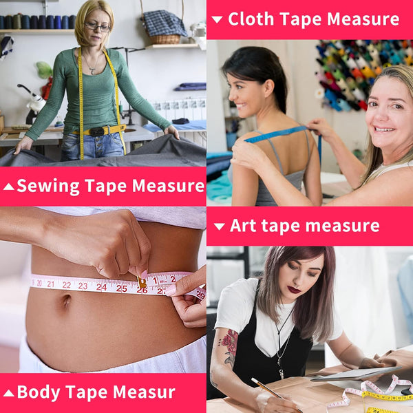 Tape Measures 24 Pack Measuring Tape Bulk for Body Sewing Tailor Cloth Craft Supplies Knitting Projects Measurement Double Scale 150Cm/60Inch