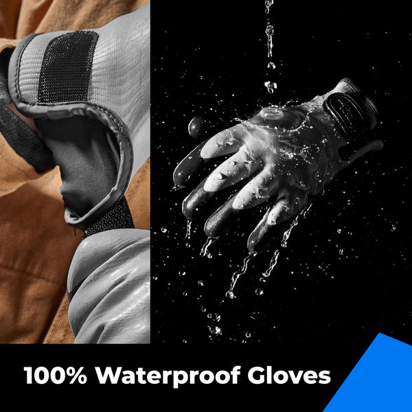 toolant 100% Waterproof Gloves for Men and Women, Winter Work Gloves for Cold Weather, Touchsreen, Thermal Gloves for Freezer Work, Fishing and