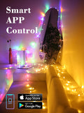 BrizLabs Smart Christmas Lights, 115FT 300 LED Color Changing String Lights | Warm White & Multicolor Fairy Lights; App & Voice Control WiFi Mini