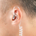 Two Way Radio Ear Mold Replacement Soft Silicone Ear Insert for Acoustic Coil Tube Earpiece (Transparent, 5 Pair Medium)