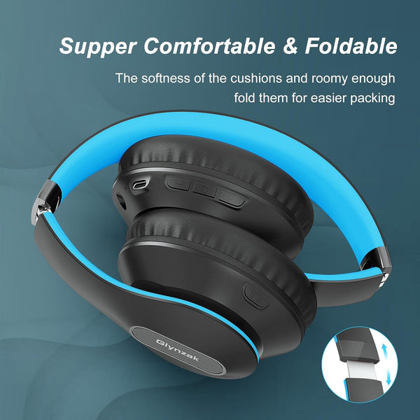 Wireless Bluetooth Headphones Over Ear V6.0 HiFi Stereo with Mic