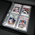 Graded Card Slab Binder Pages for Storage & Display, Compatible with 40 PSA, BGS, BCCG, CGC Graded Sports Cards, Also Fit One-Touch Magnetic Card