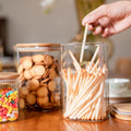 Glass Food Storage Jars 37 oz Set of 6,Glass Storage Containers Clear Glass Food Canister with Bamboo Lid Airtight For Serving Tea, Coffee, Flour,