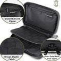 OZCHIN Smell Proof Bag Pocket Bag Activated Carbon Fiber 8'' x 5'' Portable Carry Pouch for Travel (Grey)