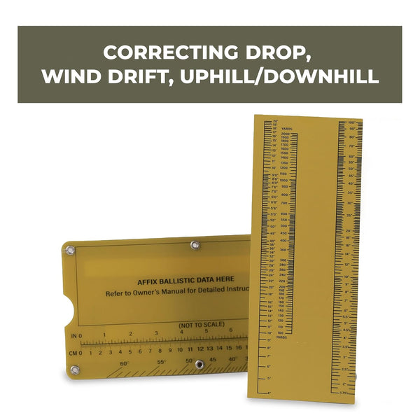 Mrad Slide Rule Calculator to Use with Dope Book, Dope Card Chart - Ballistic Calculator for Scope and Rifle Long Range Shooting, Hunting and