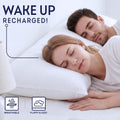 DOWNCOOL Large Body Pillow Insert- Breathable Full Body Pillow for Side Sleeper - Soft Long Bed Pillow for Adults - 20 x 54 inch (White) White