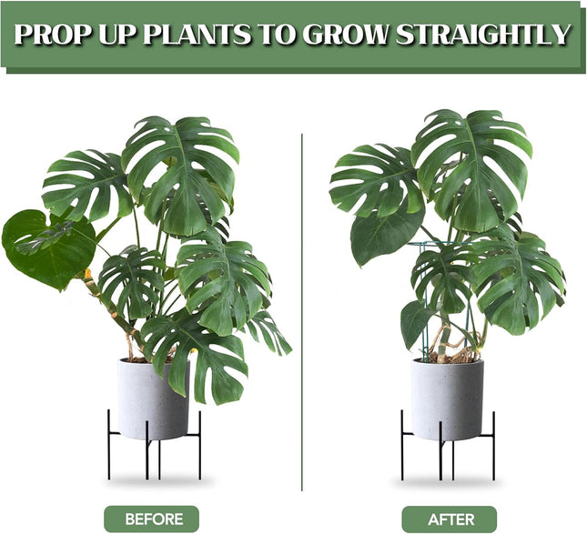 Joyhalo 12 Pack Plant Support Stakes, 16 Inch Plant Stakes for Outdoor Plants, P