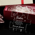 Funnli Sister Gifts from Sister Acrylic Puzzle Plaque - Sister Birthday Gift Ideas 3.35 x 2.76 Inch Desk Decorations - Sister Gifts Birthday