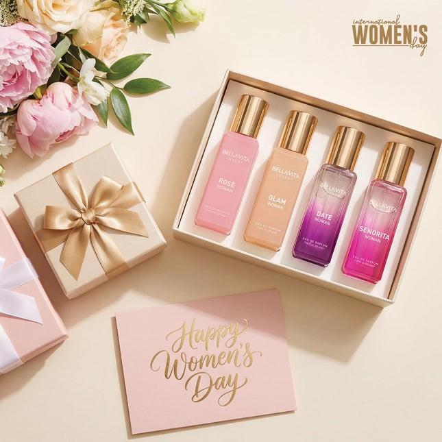 Bellavita Luxury Perfumes for Women Set (4X20Ml) | Woman Perfume with DATE, SENO