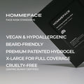 Hommeface Revitalizing Hydrogel Facial Mask Set for Men (5Ct) - Hydrating, Anti-Aging & Soothing Face Sheet Mask with Hyaluronic Acid, Vitamin B,