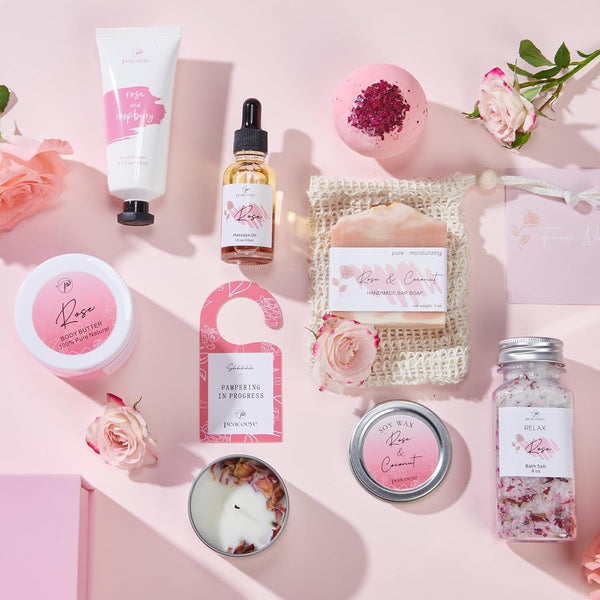 Spa Gifts for Women Mothers Day Gifts Bath Gift Baskets Relaxing Spa Self Care Gift for Mom Her Sister Wife Auntie Home Bath Care Package Thank