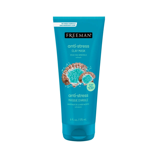 Freeman Anti-Stress Clay Mask, Dead Sea Mineral Face Mask, Lavender & Sea Salt B