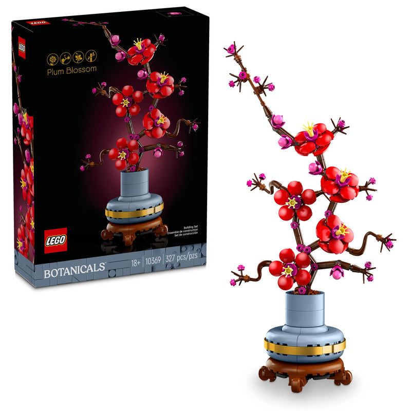LEGO Botanicals Plum Blossom Building Sets for Adults - Artificial Flower for Dinner Table Centerpiece, Living Room Home Decor, Ages 18+ - DIY