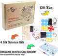4 in 1 Solar Power & Electric Motor STEM Kits,Science Experiment Projects for Kids Beginners,Electronic Assembly Solar Powered Toy Kit,Diy