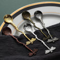 Retro Dragonfly Spoon Coffee,Teaspoon Stainless Steel Tableware Creative Sugar,Tea Spoon Stir Bar, Dessert, Cake, Long Handle Spoons Kitchen