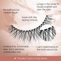 Ardell Naked Strip Lashes 421 Ã¢ÂÂ Natural-Looking, Long-Lasting False Eyelashes with Invisiband for Seamless Blend, 4 Pairs, 1-Pack