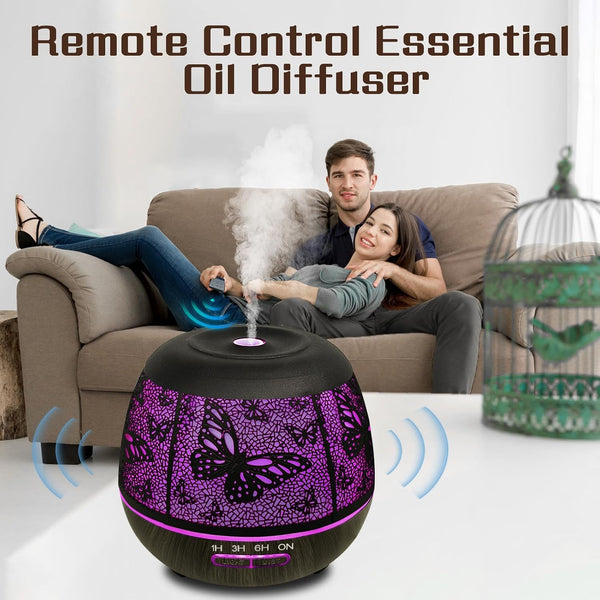 Essential Oil Diffuser for Bedroom 400ml,Diffusers for Home with R/C,Cool Mist Humidifier Large Room,Ultrasonic Scent Diffuser Waterless Auto