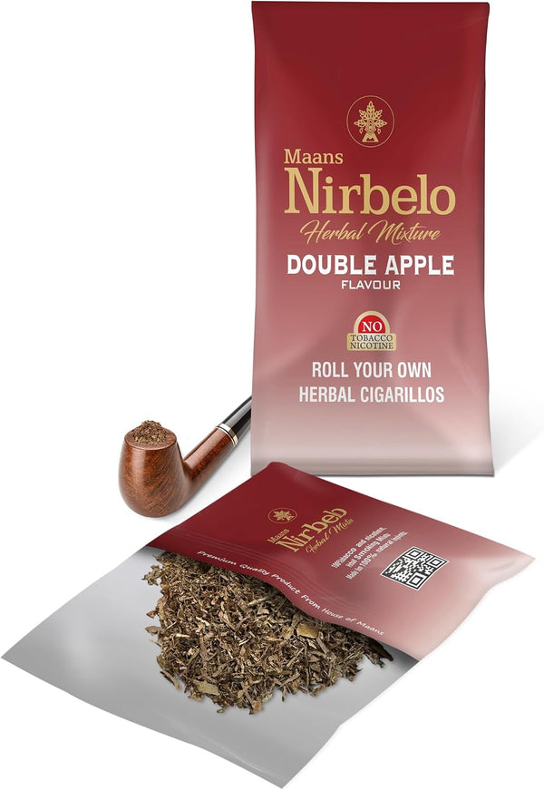 Double Apple Flavoured Roll Your Own Herbal Blend | Tobacco and Nicotine Free | Pack of 1-35 Gram