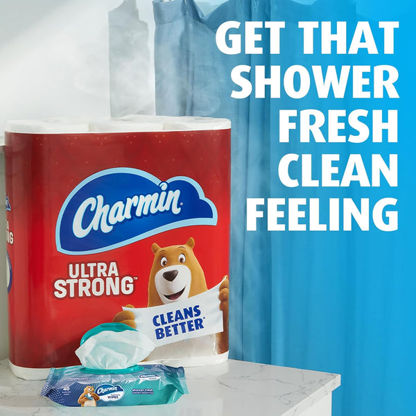 Charmin Flushable Wipes, 160 Total Wipes (4 Packs of 40) 40 Count (Pack of 4)
