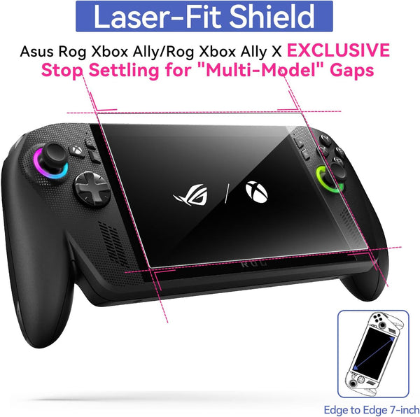 ivoler 3-Pack Screen Protector for ASUS ROG Xbox Ally X/ROG Xbox Ally Handheld 2025, Tempered Glass, 7 inch Full Coverage, Transparent Ultra HD,