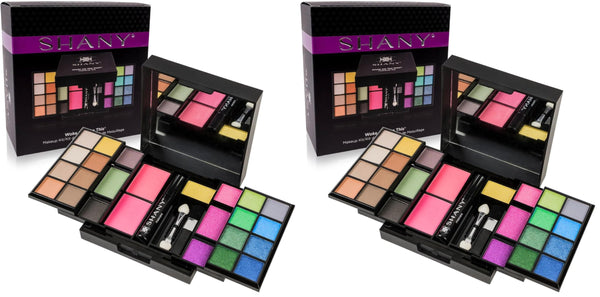 SHANY Classy & Sassy All-In-One Makeup Kit Makeup Set with Cosmetics Mirror, Makeup Applicators, 24 Eye Shadows Colors, 18 Lipstick Lip Glosses, 2