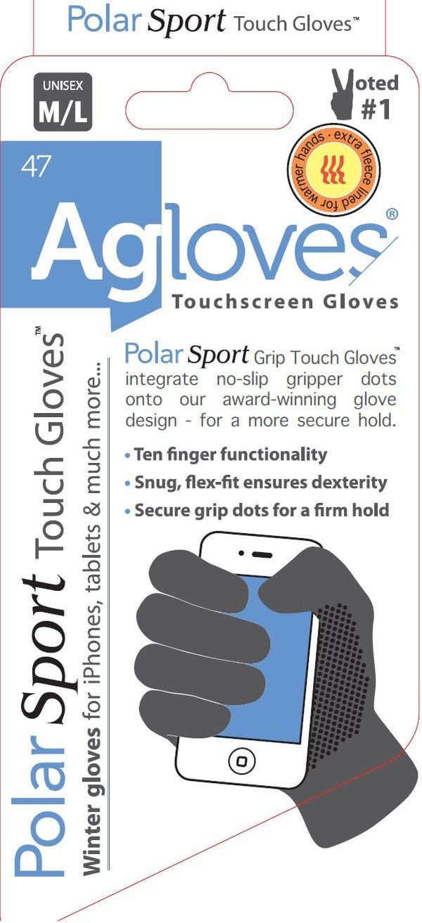 ® Polar Sport Touchscreen Gloves, The Original Ten Finger Touchscreen Gloves, Unisex Medium-Large
