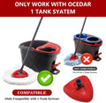 Easywring 1-Tank System,Mop Replacement Heads for O-Ceda Mop Replace Head, Spin Mop Heads Replacements, Microfiber Spin Mop Refills, Easy Cleaning