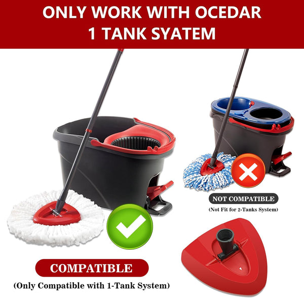 Easywring 1-Tank System,Mop Replacement Heads for O-Ceda Mop Replace Head, Spin Mop Heads Replacements, Microfiber Spin Mop Refills, Easy Cleaning