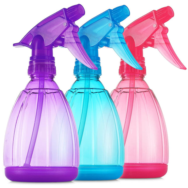 Dilabee Plastic Spray Bottles - 12Oz (3 Pack) Water Spray Bottle for Hair, Garde