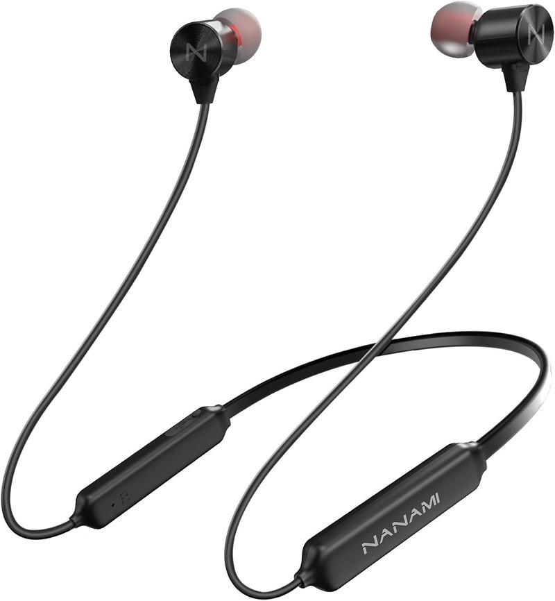 NANAMI Earbuds, Update Bluetooth Wireless Headphones, IPX7 Waterproof, In-Ear Earphones with Mic, Magnetic Neckband, Hifi Stereo Deep Bass Noise