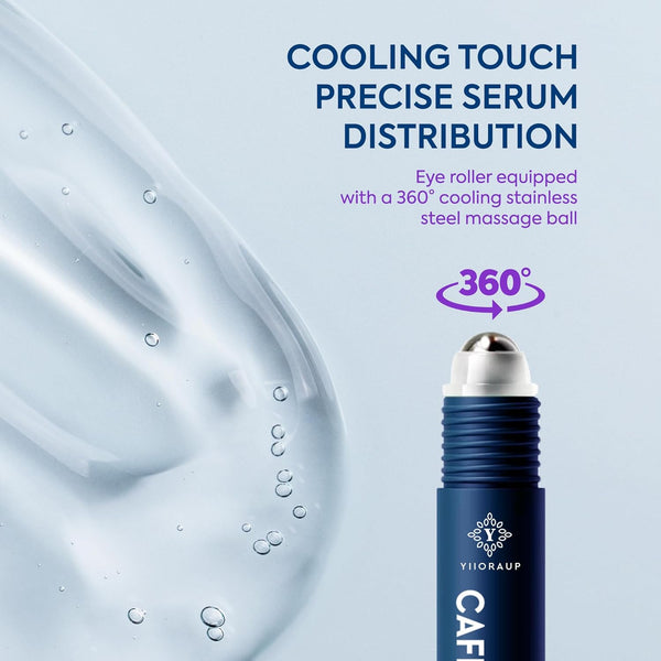 Caffeine Eye Cream for Men: under Eye Roller for Bags and Puffy Eyes Treatment - Men'S Cooling Stick and Depuffer for Dark Circles and Puffiness