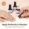 Modelones Gel Nail Polish Set- 6 Colors White Nude Brown Gel Polish Skin Tone Neutral Beige Tan Taupe Nail Polish Kit Popular All Seasons Soak off