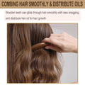 Wooden Comb, Wide Tooth Comb for Scalp Massage & Distribute Oils | No Statics Green Sandalwood Scalp Comb, Reduce Hair Loss Caused by Static, with