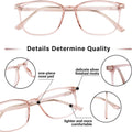 FONHCOO Blue Light Blocking Glasses Women Men TR90 Fashion Frame Computer Blue Light Glasses Crystal Brown