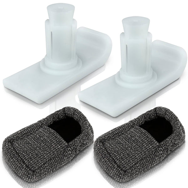 Vive Walker Ski Glides & Covers 4 PCS - Tennis Ball Accessories Sliders for Seniors, Universal, Heavy Duty - Precut Medical Folding Rolling Slider