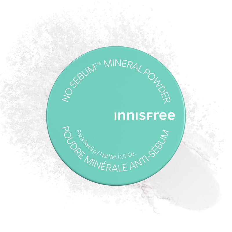 innisfree No Sebum Matte Mineral Powder | Korean Loose Setting Powder for Oil & Shine Control | Blurs Fine Lines & Imperfections | Lightweight,