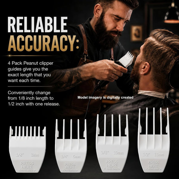 Trimmer Replacement Blades #2068-300 Compatible with Wahl Peanut Clipper | 2 Pack White Professional Peanut Clipper/Trimmer Snap-on Replacement