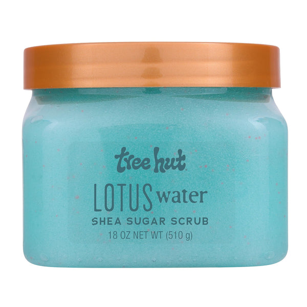 Tree Hut Lotus Water Shea Sugar Scrub | Exfoliating Body Scrub Removes Dead, Dry Skin for a Soft & Hydrated Feel | Nourishing Essential Body Care