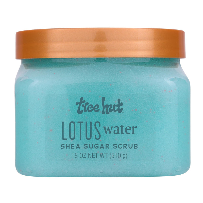 Tree Hut Lotus Water Shea Sugar Scrub | Exfoliating Body Scrub Removes Dead, Dry Skin for a Soft & Hydrated Feel | Nourishing Essential Body Care