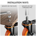 4 Inch Caster Wheels 2000Lbs, Threaded Stem Casters Set of 4 Heavy Duty, 1/2"-13 x 1 (Screw Diameter 1/2", Stem Length 1"), Safety Dual Locking