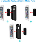Smartphones Metal Plate 12 Pack for Phone Car Mount Holder Cradle with 3M Adhesive (Compatible with Magnetic Mounts) - 6 Rectangle and 6 Round, Black