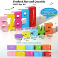 20PCS Wooden Number Building Blocks- Montessori Math Stacking Number Blocks Toys with Counting Games, Bright Digital Building Blocks Friends of