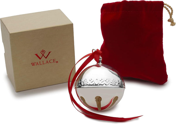 Wallace 2023 Silver Plated Sleigh Bell Ornament, 53Rd Edition