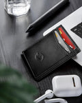 Magnetic Closure Slim Wallet for Men with Money Clip Gift Boxed,Genuine Leather Front Pocket Wallet, 3.9"X 2.7", RFID Blocking