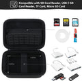 Computer Memory Card Readers Organizer Case Compatible with SD Card Reader, USB C SD Card Reader, TF Card, Micro SD Card, Portable Memory Card