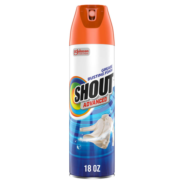 Shout Advanced Grease Busting Foam, Laundry Stain Remover, Oil and Grease Stain 