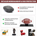 Football Display Case Full Size, Acrylic Clear Box with Stand, UV Protected Memorabilia Holder, for Autographed Football Fans & Collectors, Sports