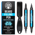 Viking Revolution Beard Pen (2 Pack) - Black Beard Pencil Filler for Men Lapiz para Barba de Hombre - Beard Filler for Men Waterproof Beard