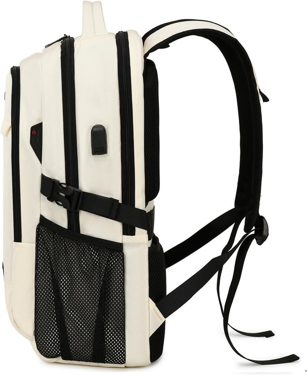 DUSLANG 17 Inch Laptop Backpack for Travel Water Resistant College Backpack for Women Laptop Bag with USB Charging Port and Clear Toiletry Bag